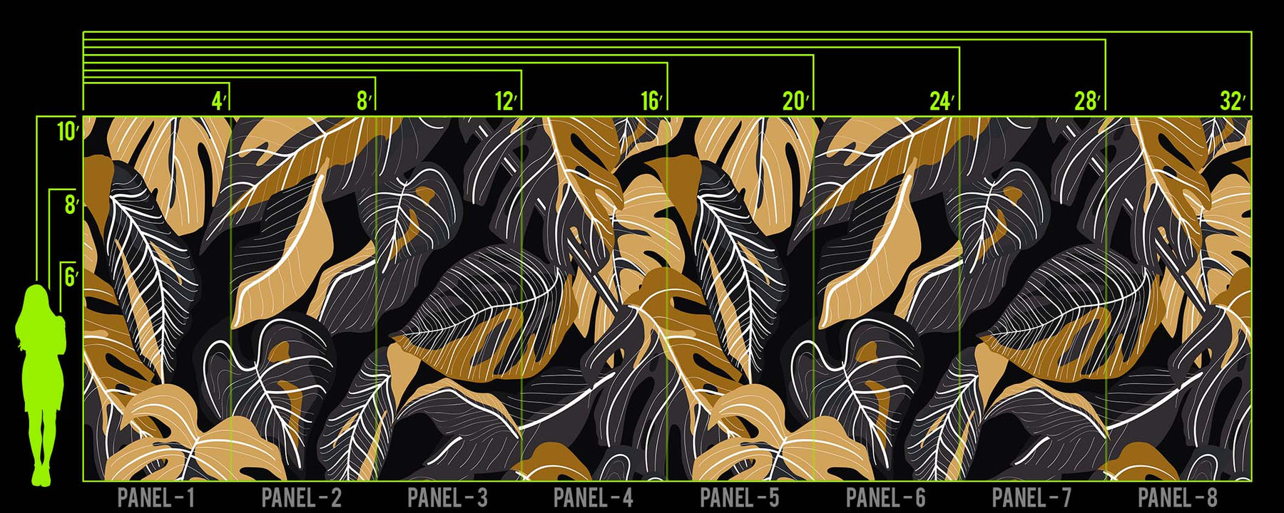BRONZE PALM WALL WRAP
