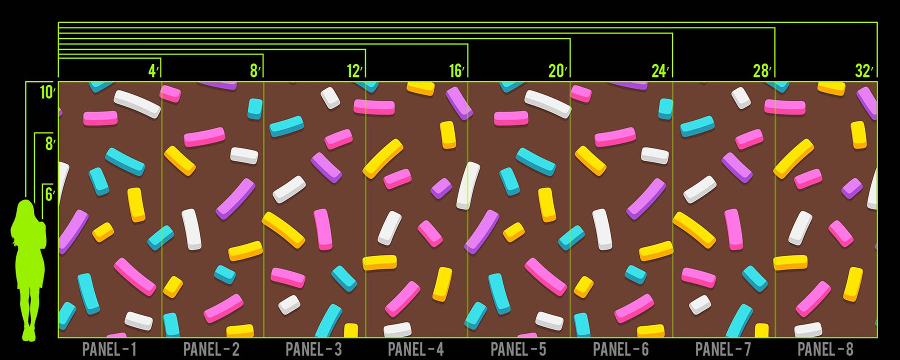 CHOCOLATE SPRINKLE WALL WRAP