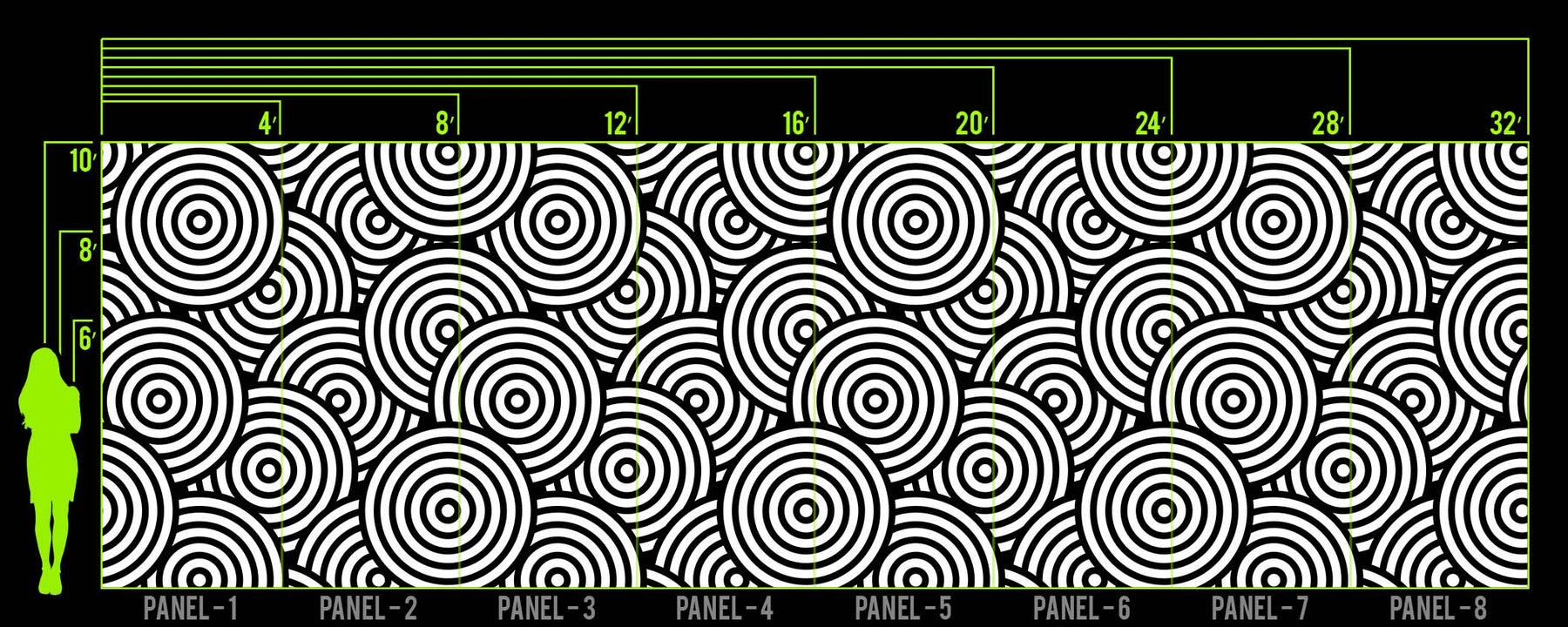 COLOR ME BULLSEYE WALL WRAP