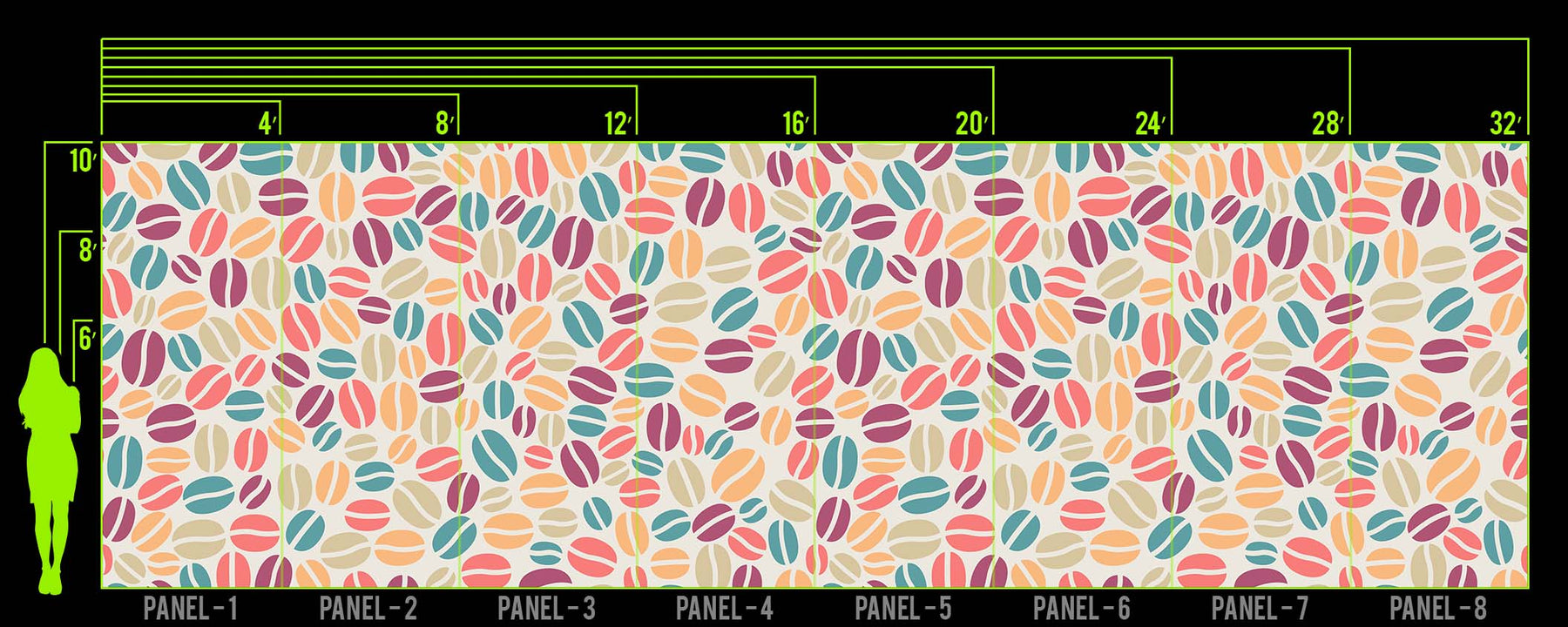 CONFETTI COFFEE CHERRY WALL WRAP