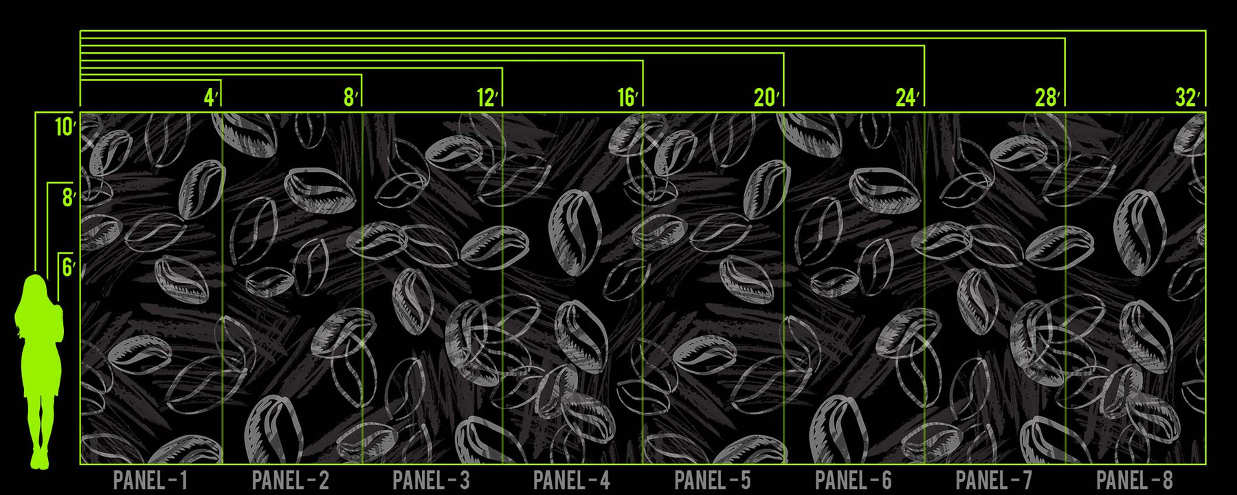 DARK ROAST COFFEE WALL WRAP