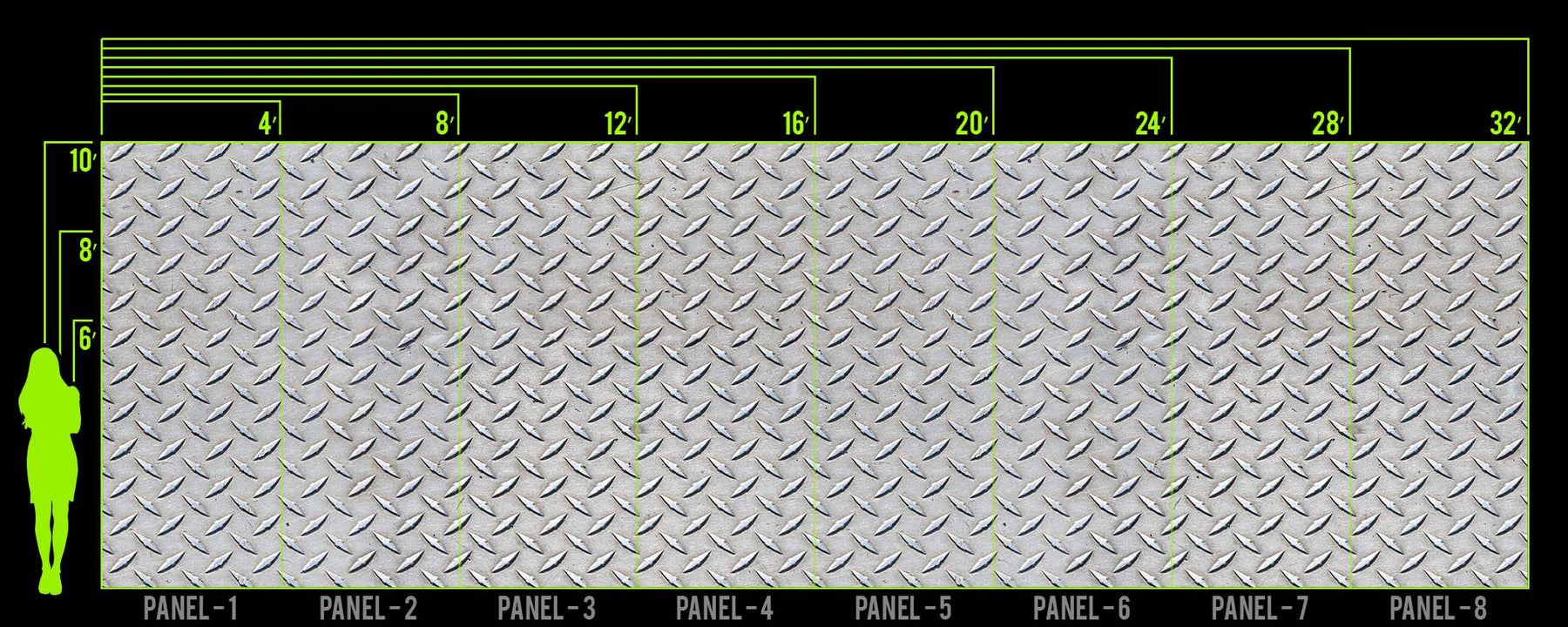 DIAMOND PLATED WALL WRAP