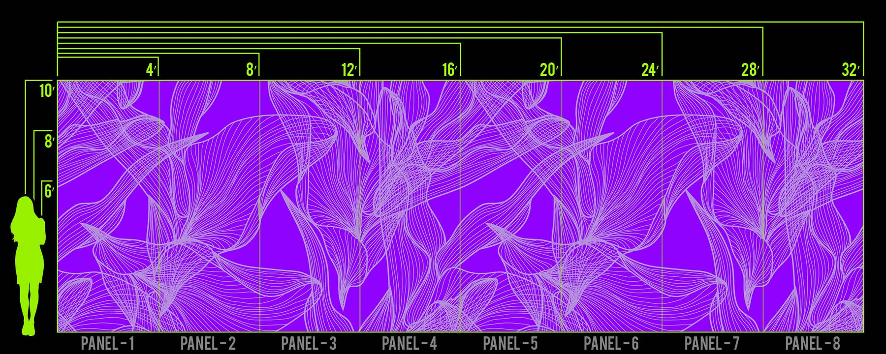 FLORALEAF LAVENDER WALL WRAP