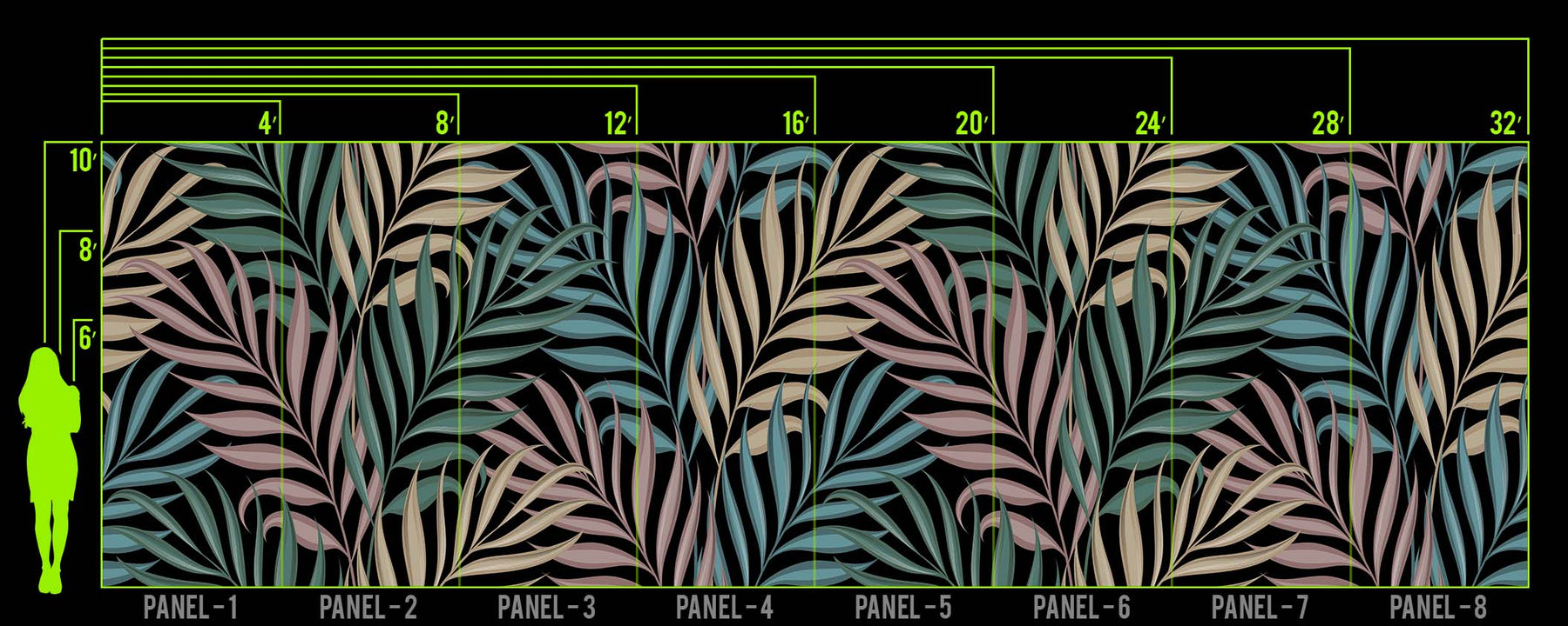 PALM PARTY WALL WRAP
