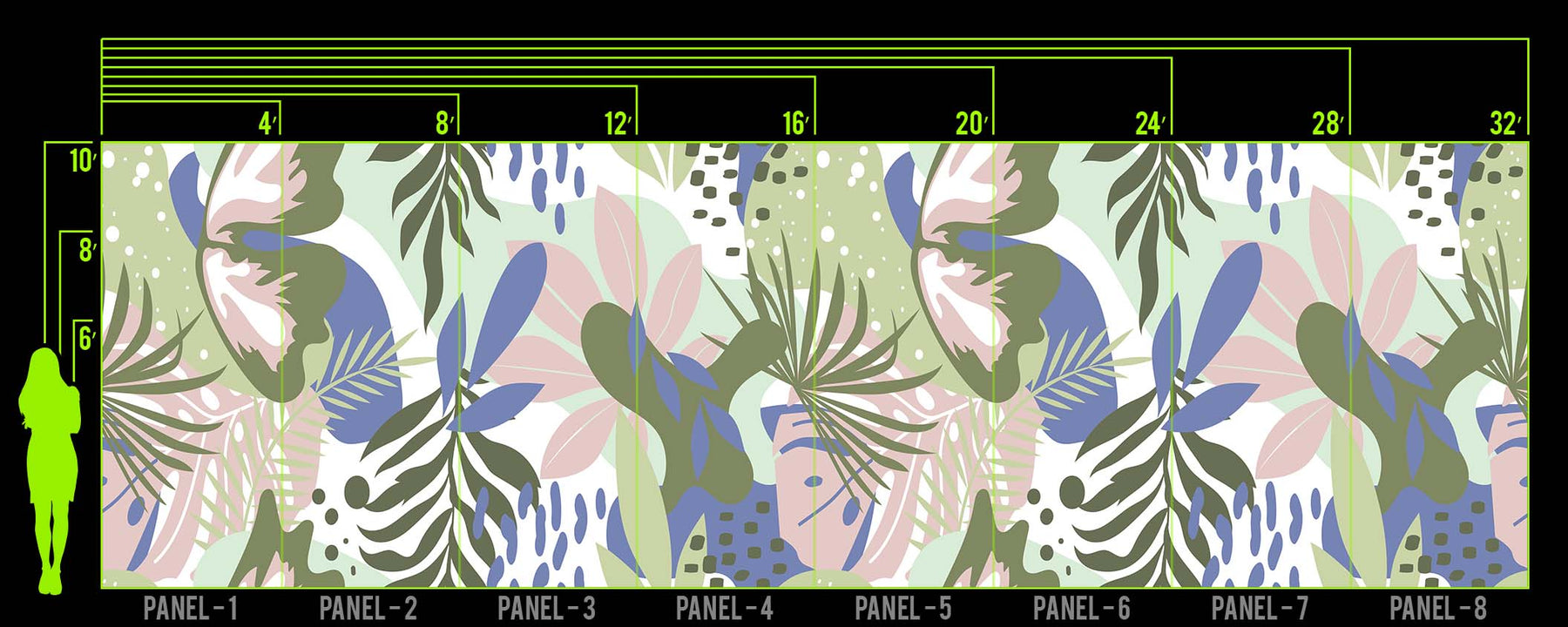 PLEASURE GARDEN GREEN WALL WRAP