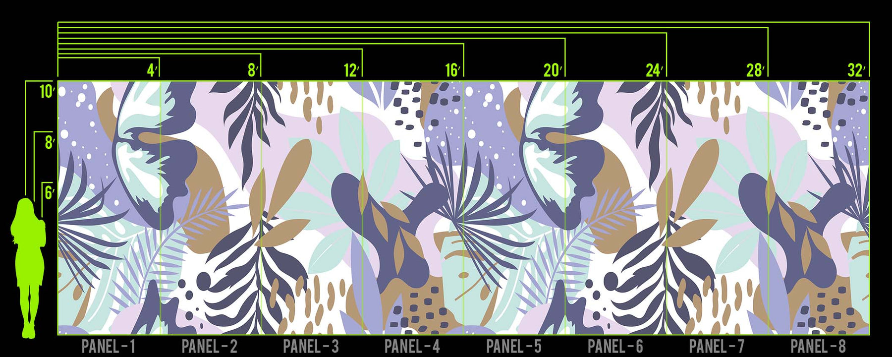 PLEASURE GARDEN LAVENDER WALL WRAP