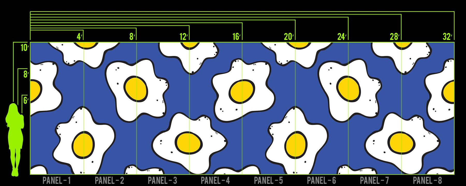 SUNNY SIDE BLUE WALL WRAP