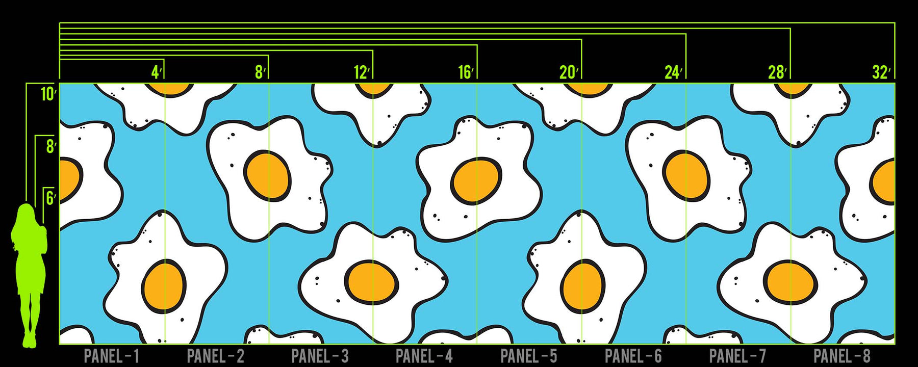 SUNNY SIDE LIGHT BLUE WALL WRAP