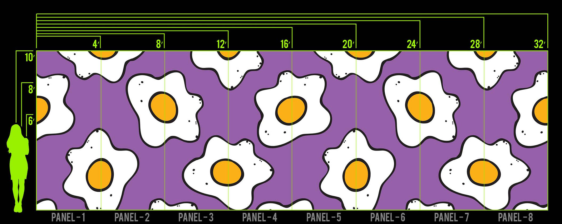 SUNNY SIDE VIOLET WALL WRAP
