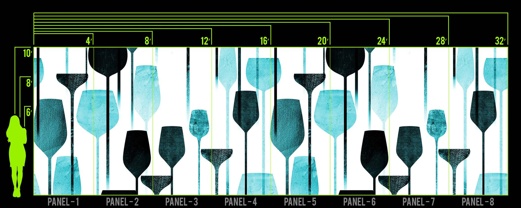 BERRY CLOUD WINE WALL WRAP