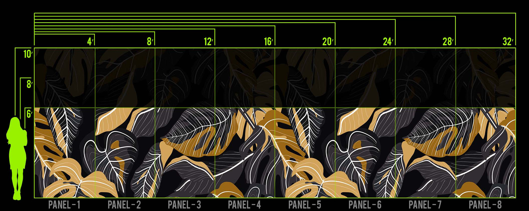 BRONZE PALM WALL WRAP