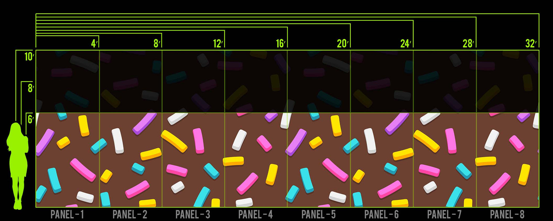 CHOCOLATE SPRINKLE WALL WRAP