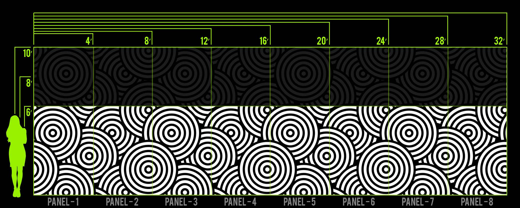COLOR ME BULLSEYE WALL WRAP