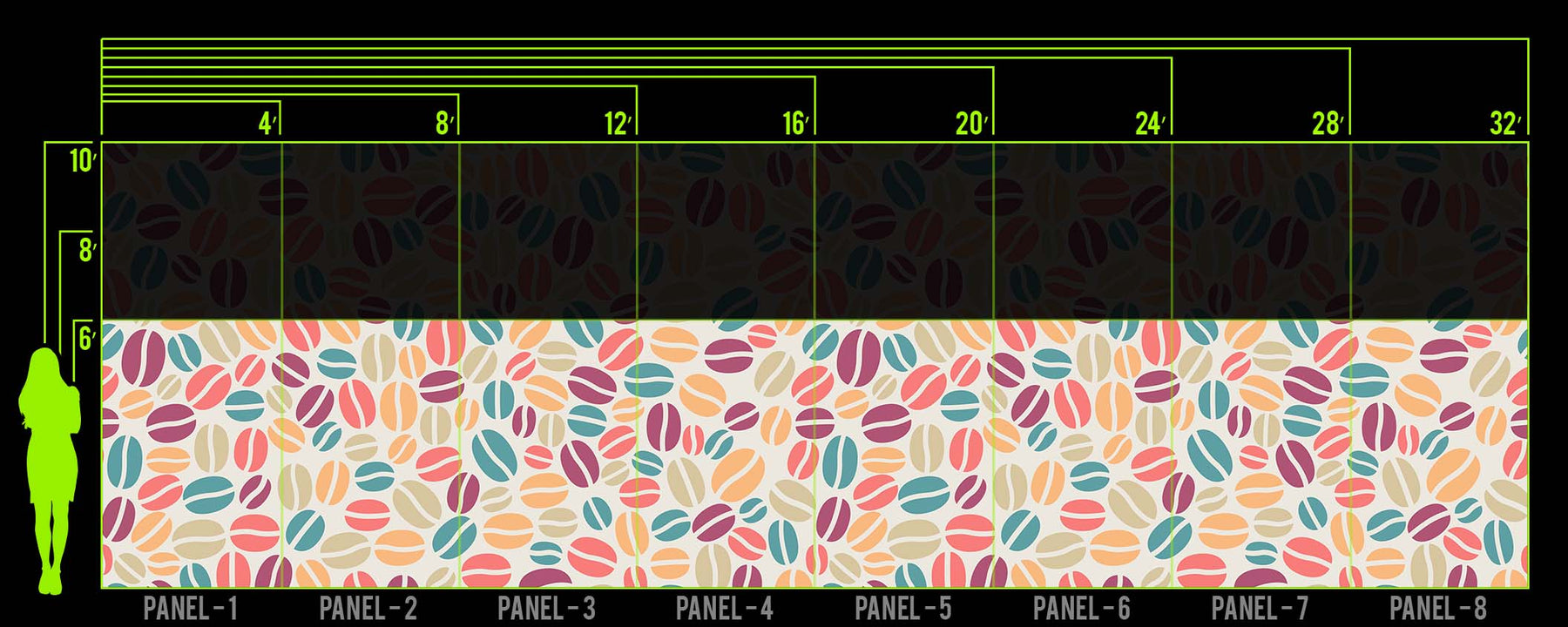 CONFETTI COFFEE CHERRY WALL WRAP