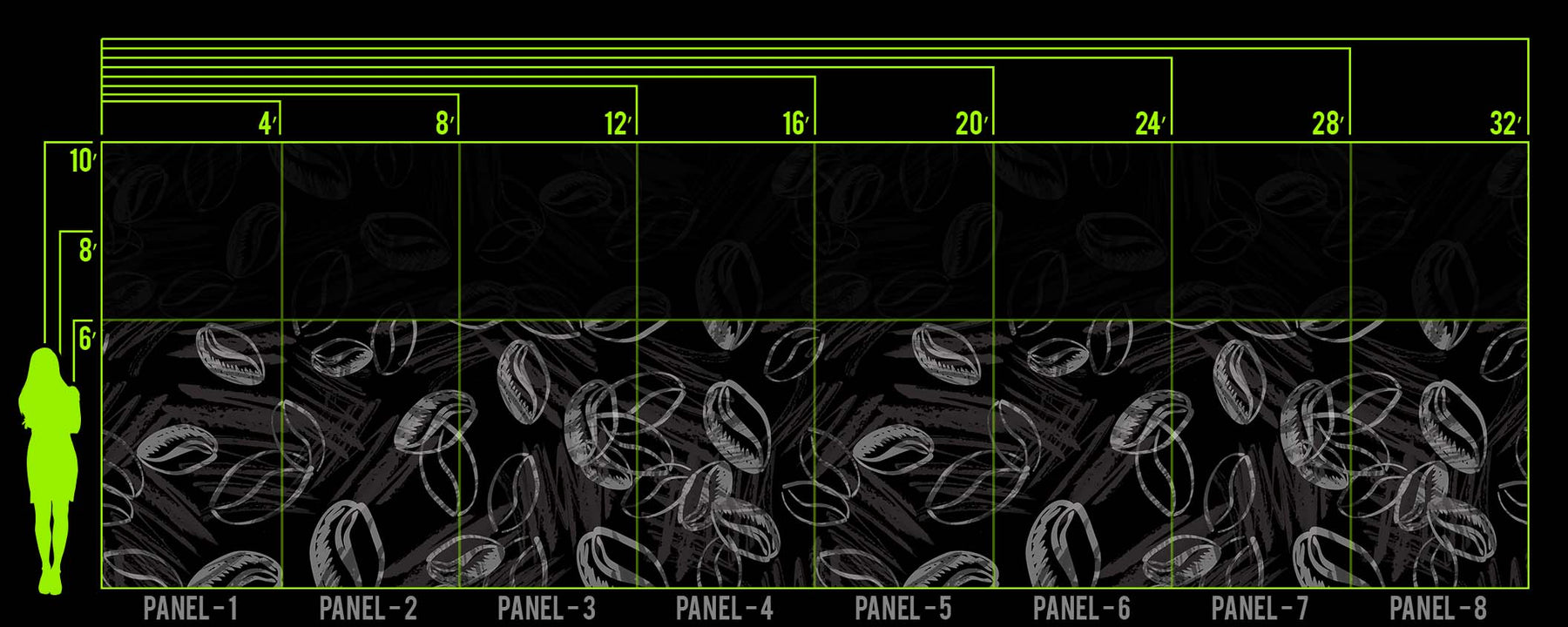 DARK ROAST COFFEE WALL WRAP