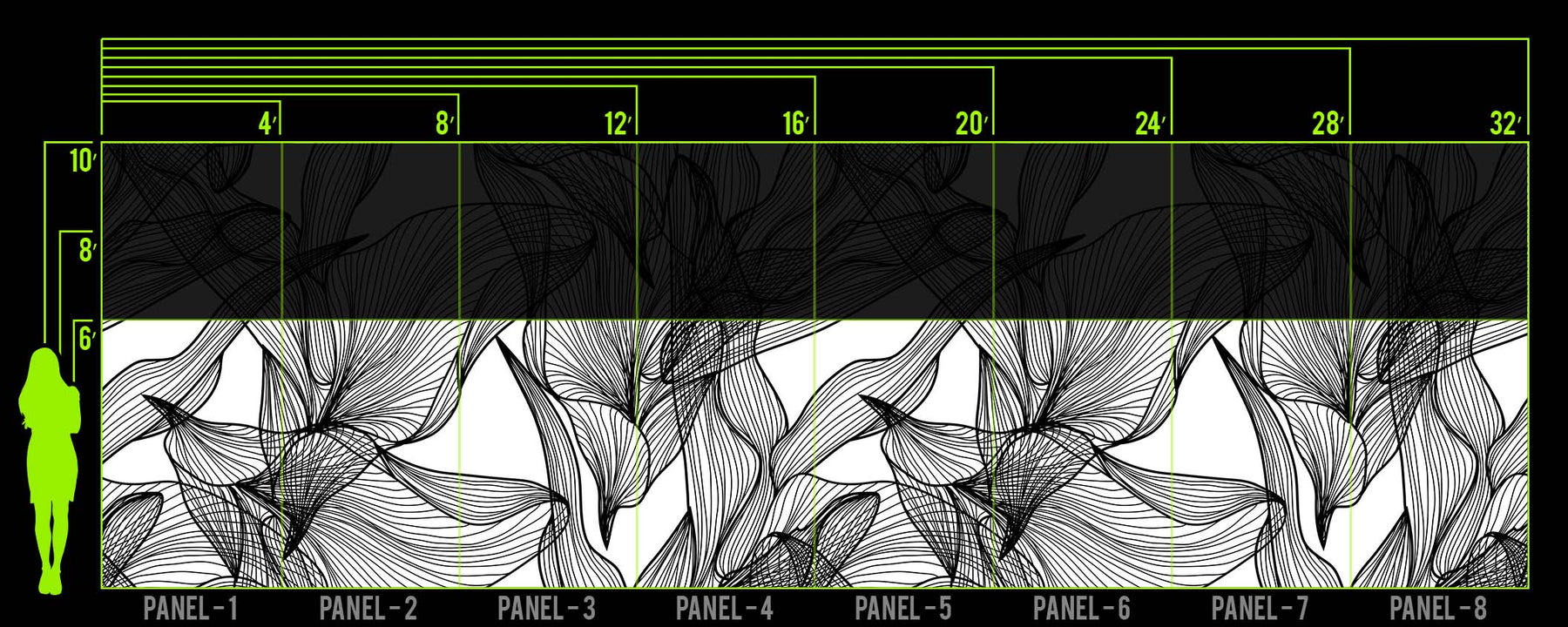 FLORALEAF INVERTED WALL WRAP