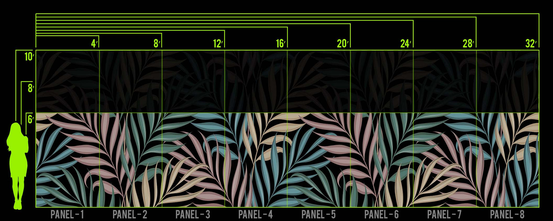 PALM PARTY WALL WRAP