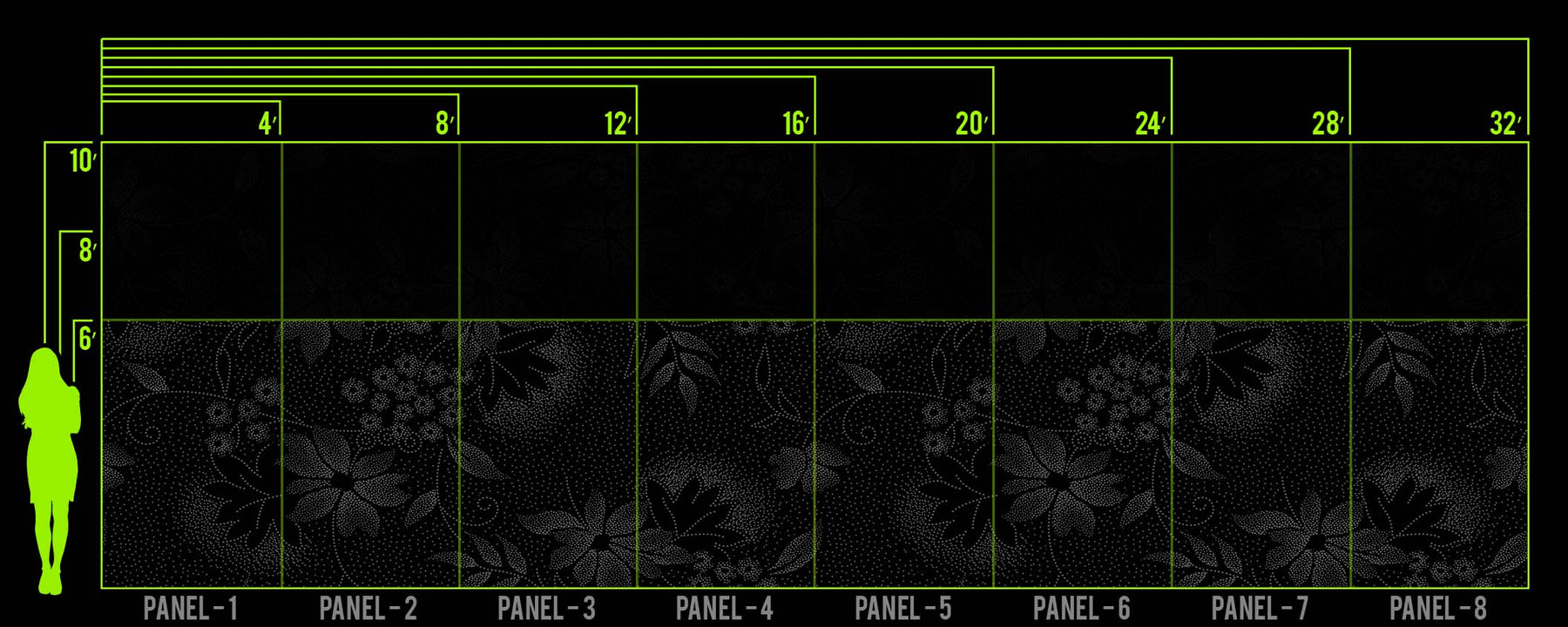 PIXEL PANSY SILVER WALL WRAP