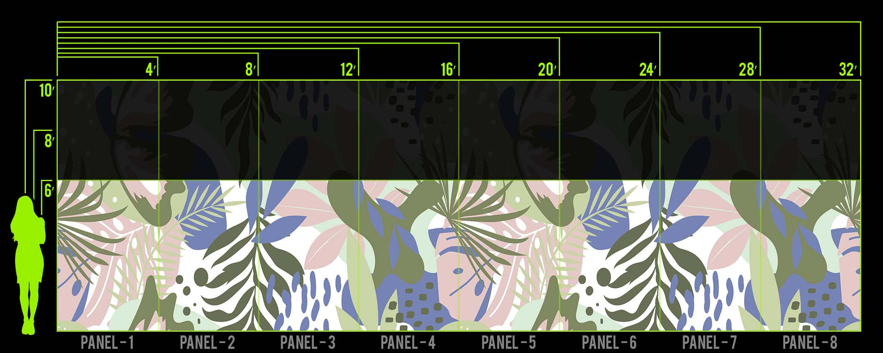 PLEASURE GARDEN GREEN WALL WRAP