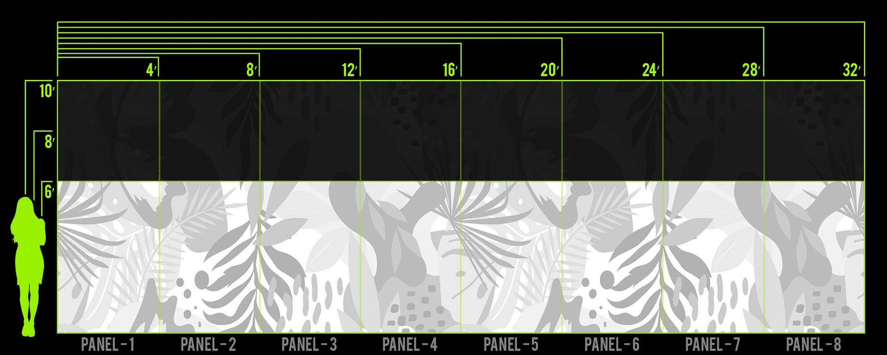 PLEASURE GARDEN GREY WALL WRAP