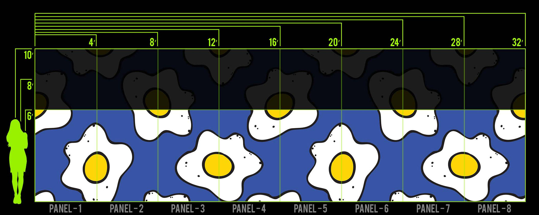 SUNNY SIDE BLUE WALL WRAP