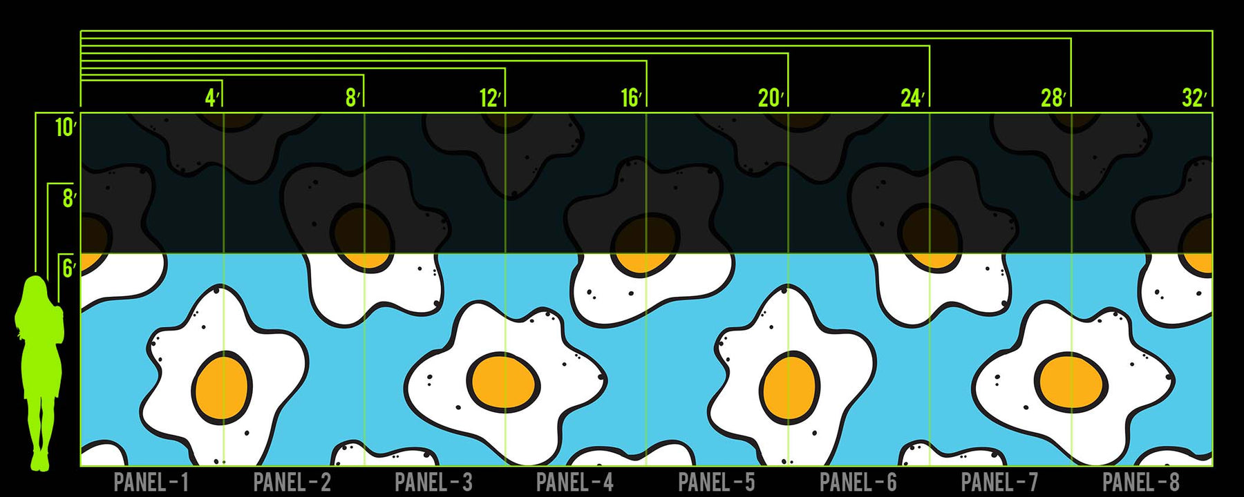 SUNNY SIDE LIGHT BLUE WALL WRAP
