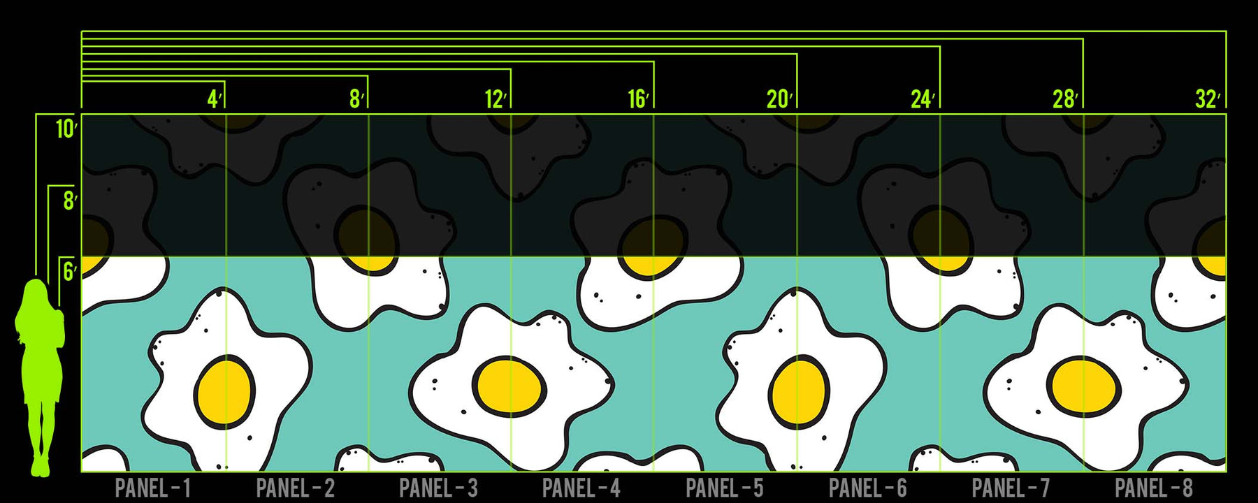 SUNNY SIDE MINT WALL WRAP