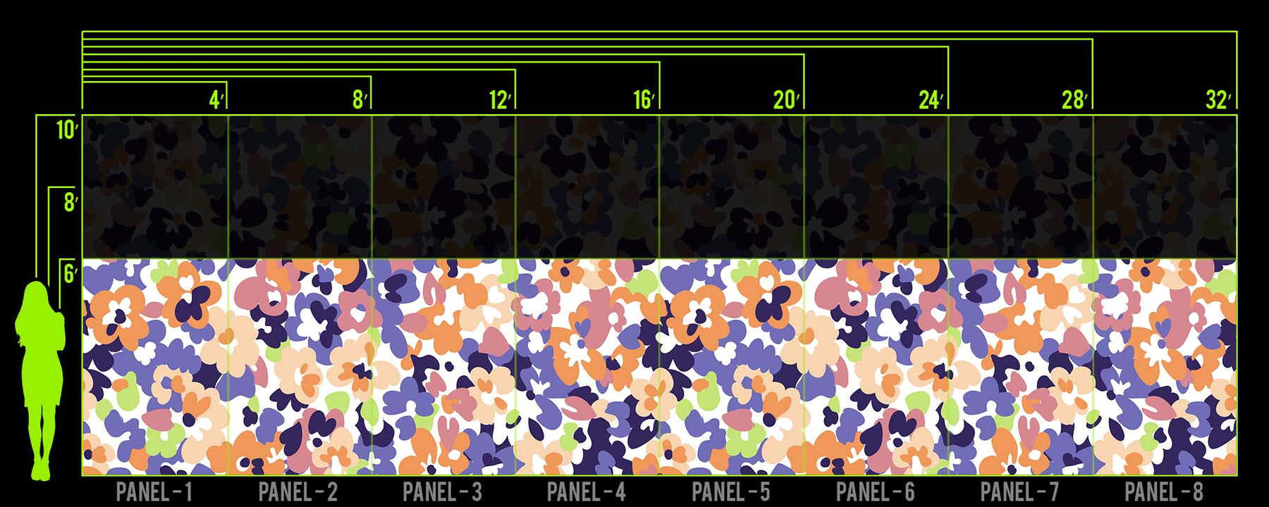 TANGERINE WALLFLOWER WALL WRAP