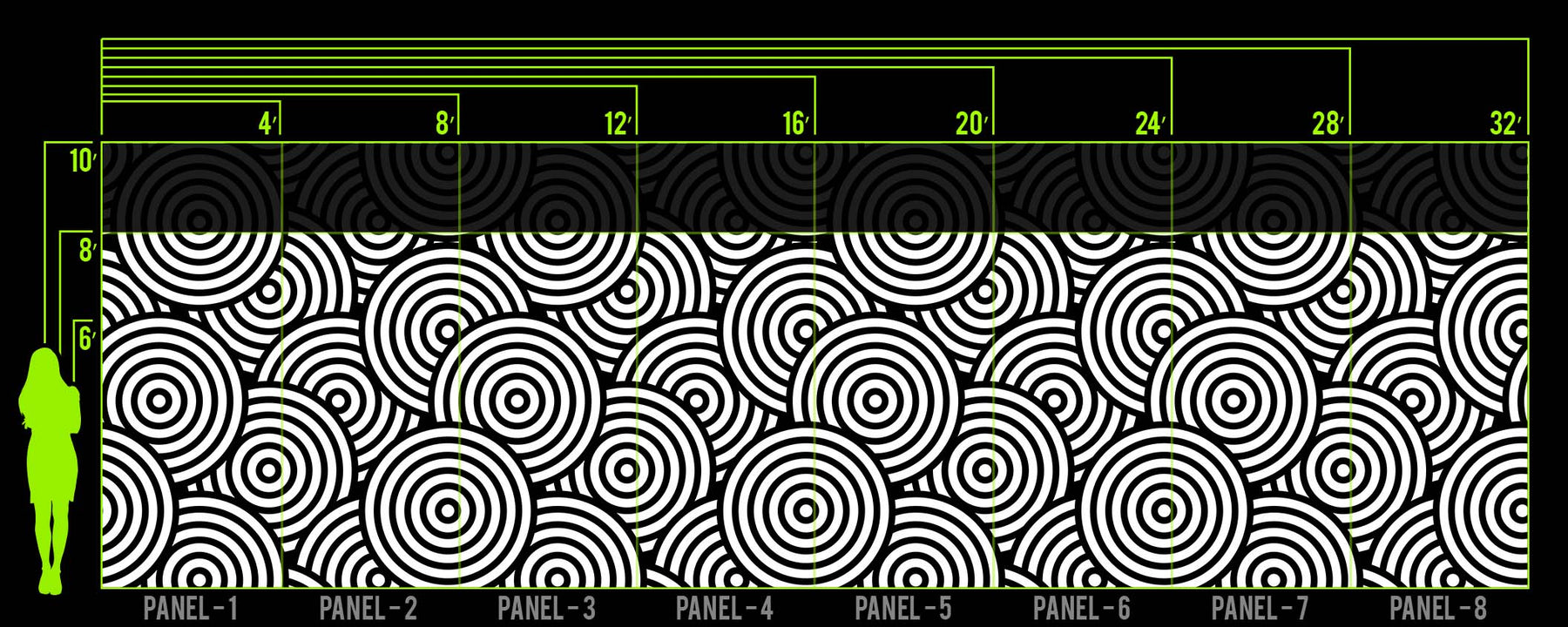 COLOR ME BULLSEYE WALL WRAP