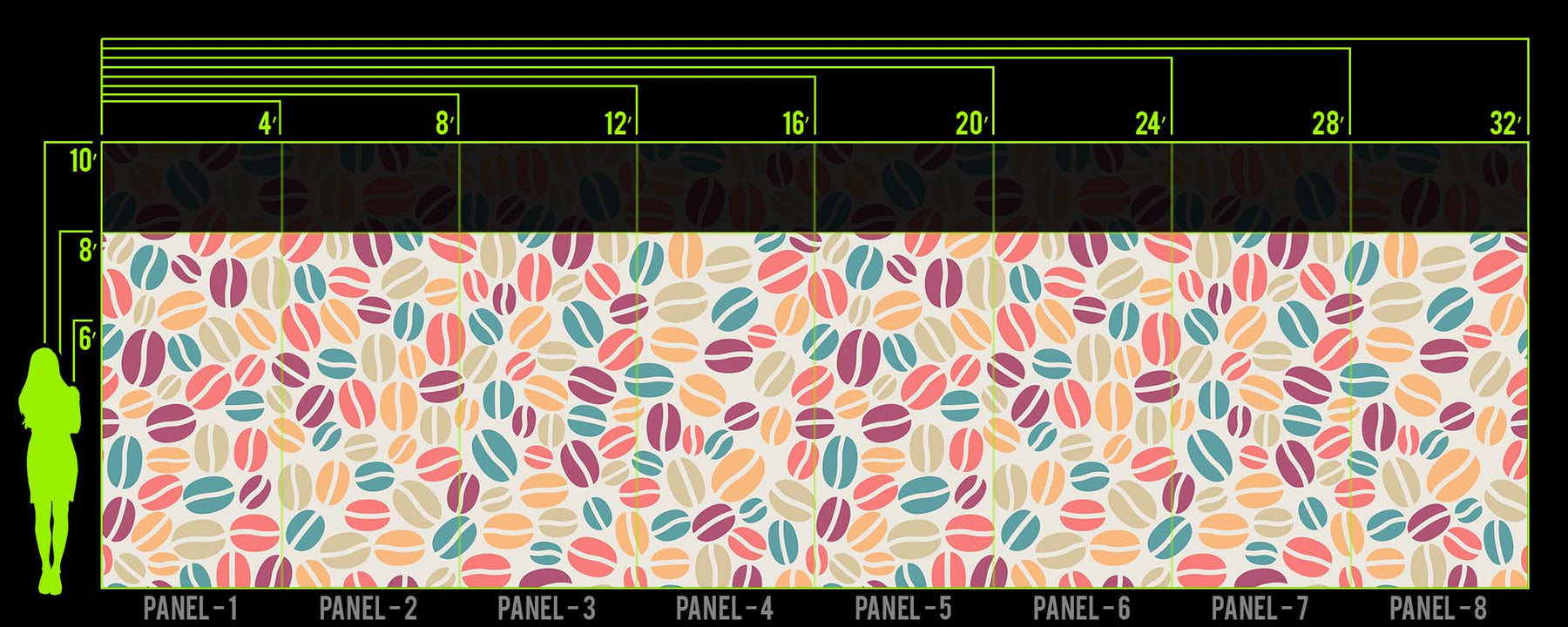 CONFETTI COFFEE CHERRY WALL WRAP