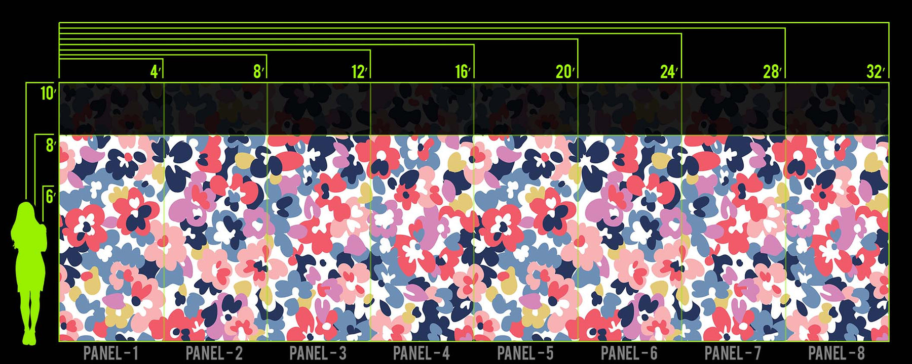 CORAL WALL FLOWER WALL WRAP