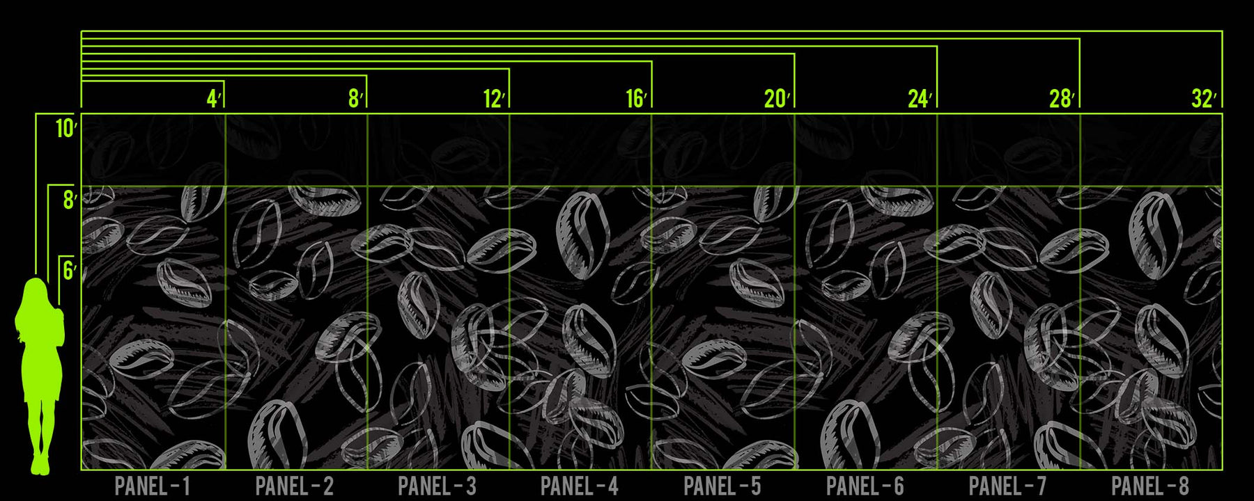 DARK ROAST COFFEE WALL WRAP