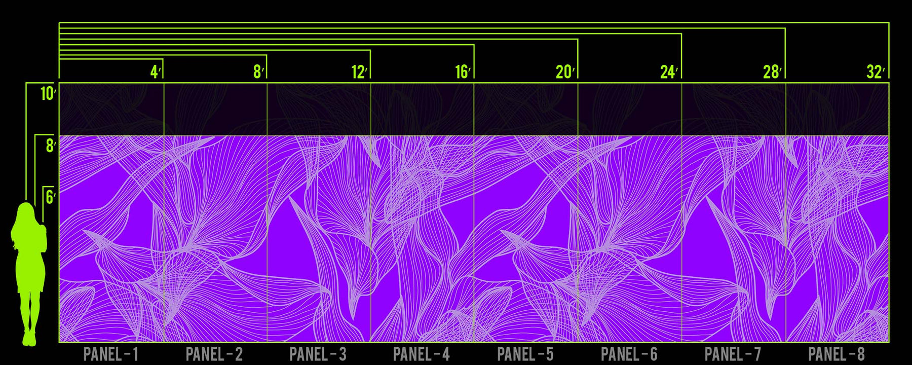 FLORALEAF LAVENDER WALL WRAP