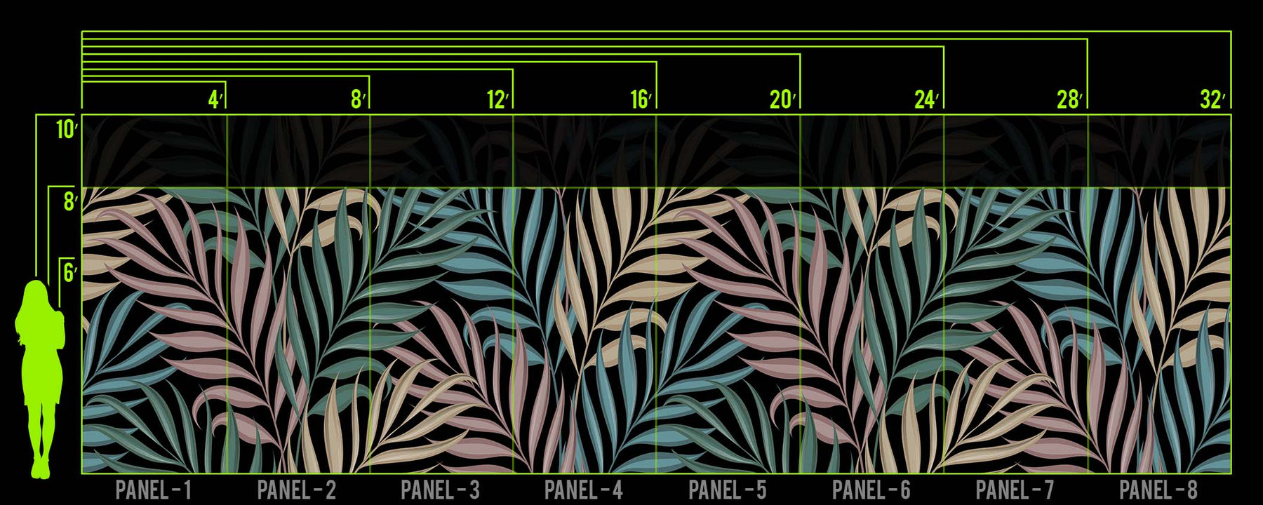 PALM PARTY WALL WRAP