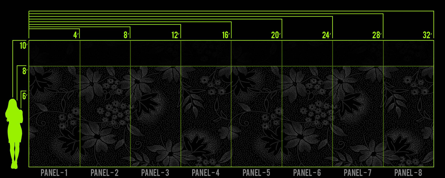 PIXEL PANSY SILVER WALL WRAP