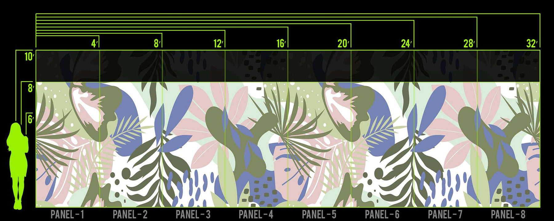 PLEASURE GARDEN GREEN WALL WRAP