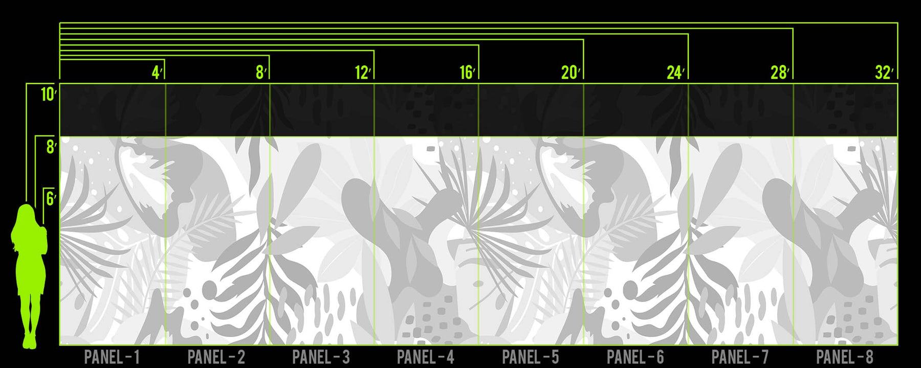 PLEASURE GARDEN GREY WALL WRAP