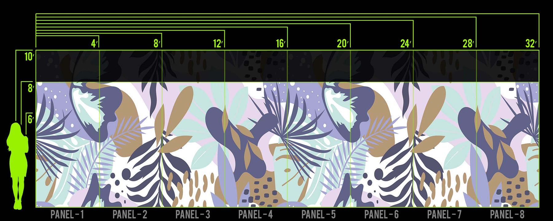 PLEASURE GARDEN LAVENDER WALL WRAP