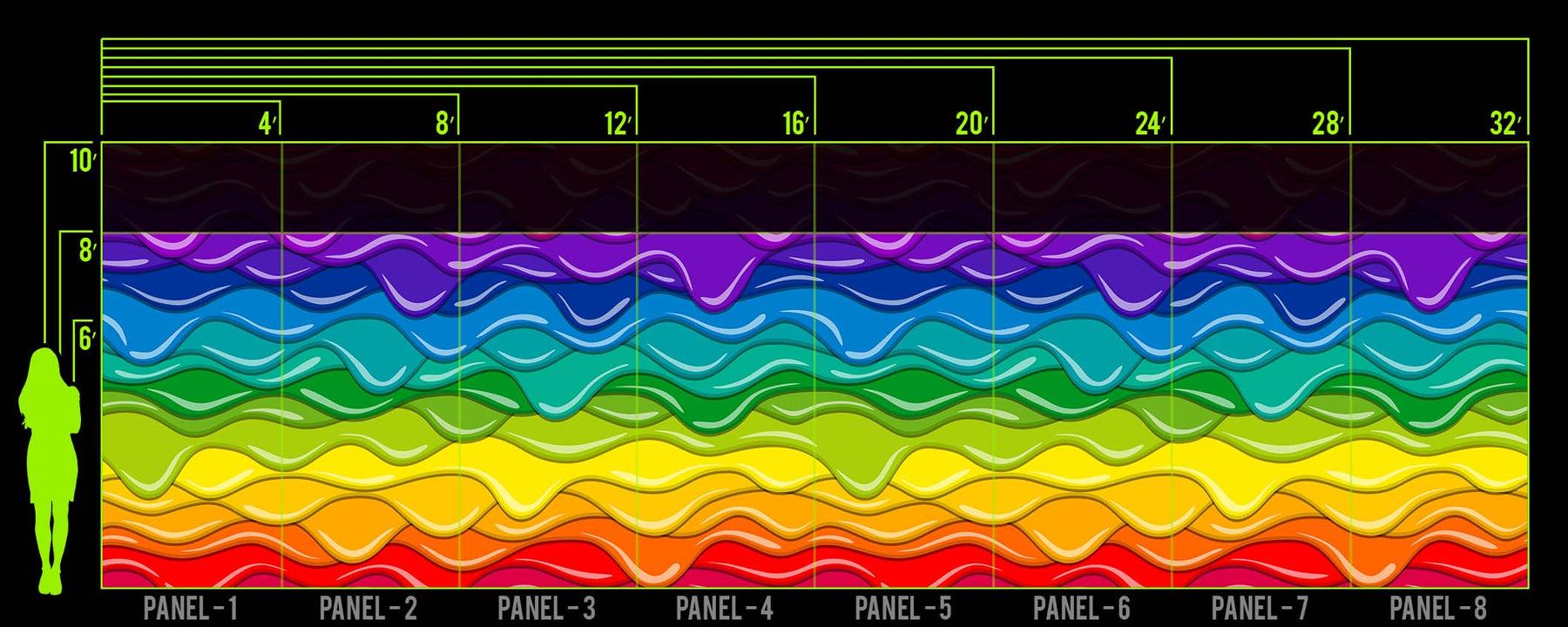 RAINBOW PANCAKES WALL WRAP