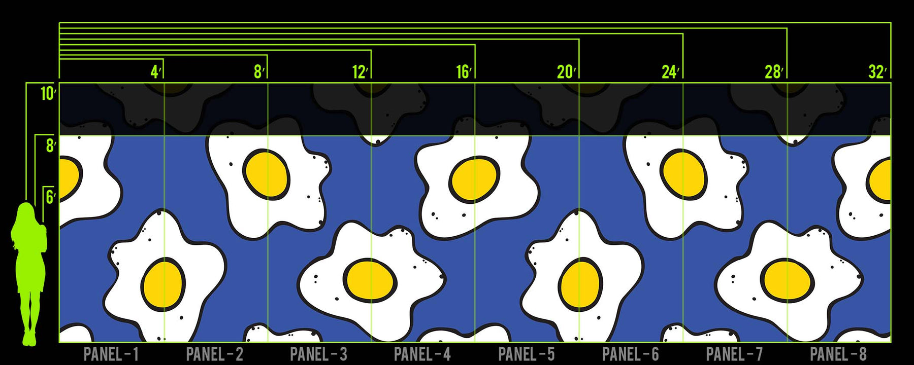 SUNNY SIDE BLUE WALL WRAP