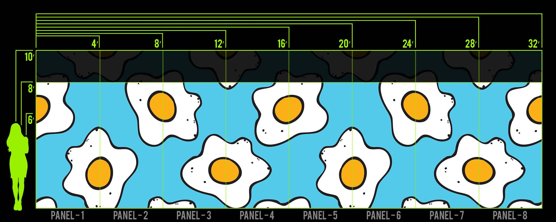 SUNNY SIDE LIGHT BLUE WALL WRAP