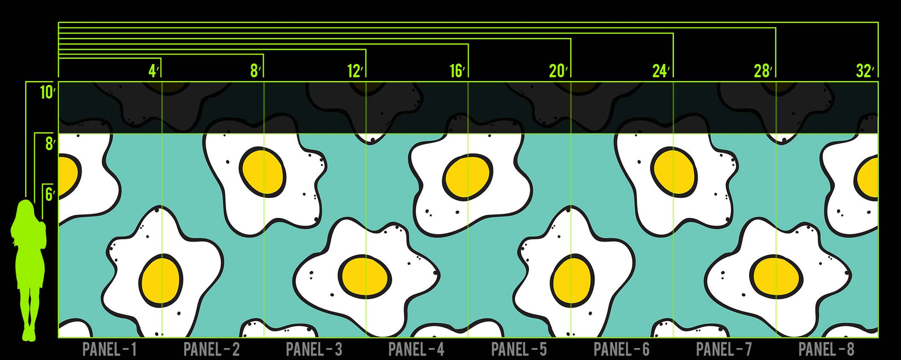 SUNNY SIDE MINT WALL WRAP