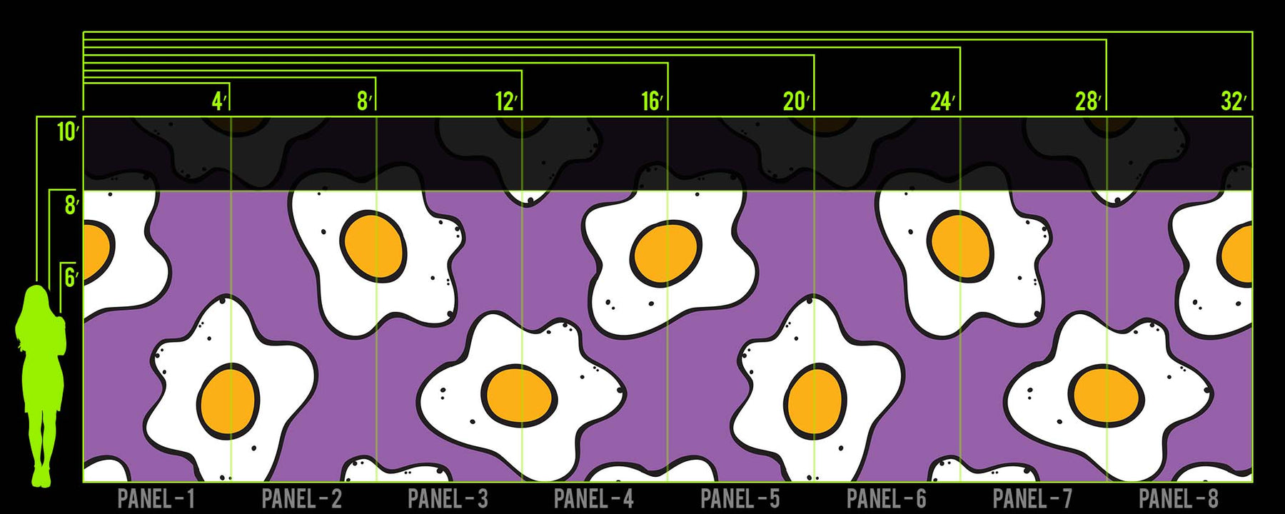 SUNNY SIDE VIOLET WALL WRAP