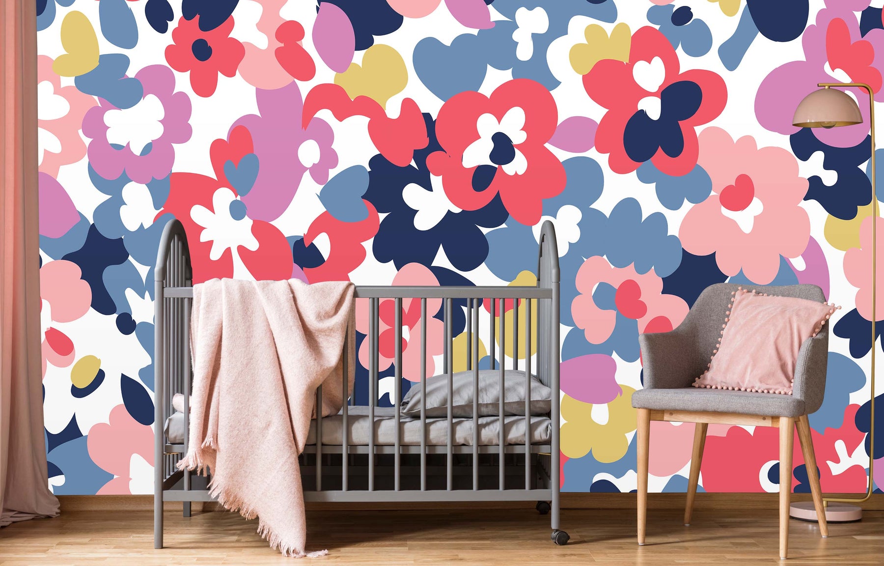 CORAL WALL FLOWER WALL WRAP