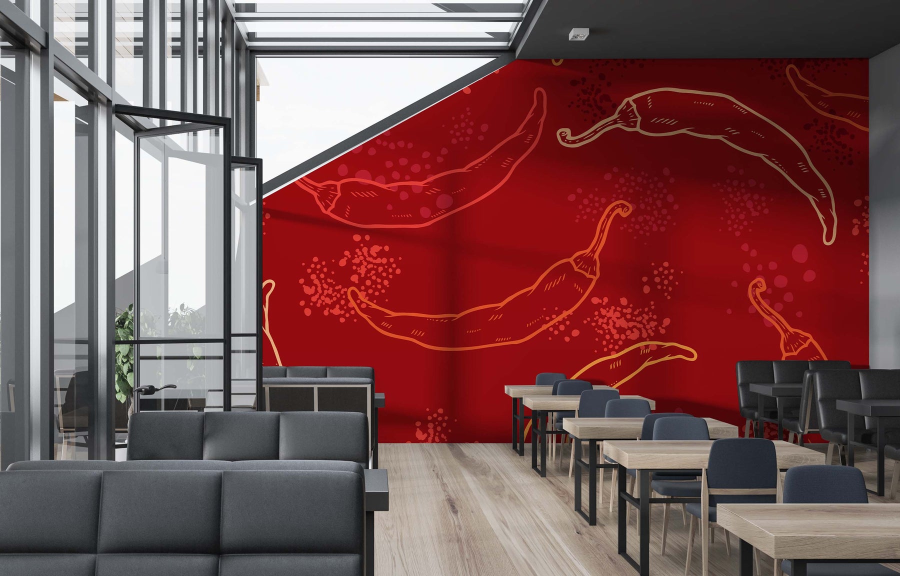 PEPPER PARTY RED WALL WRAP