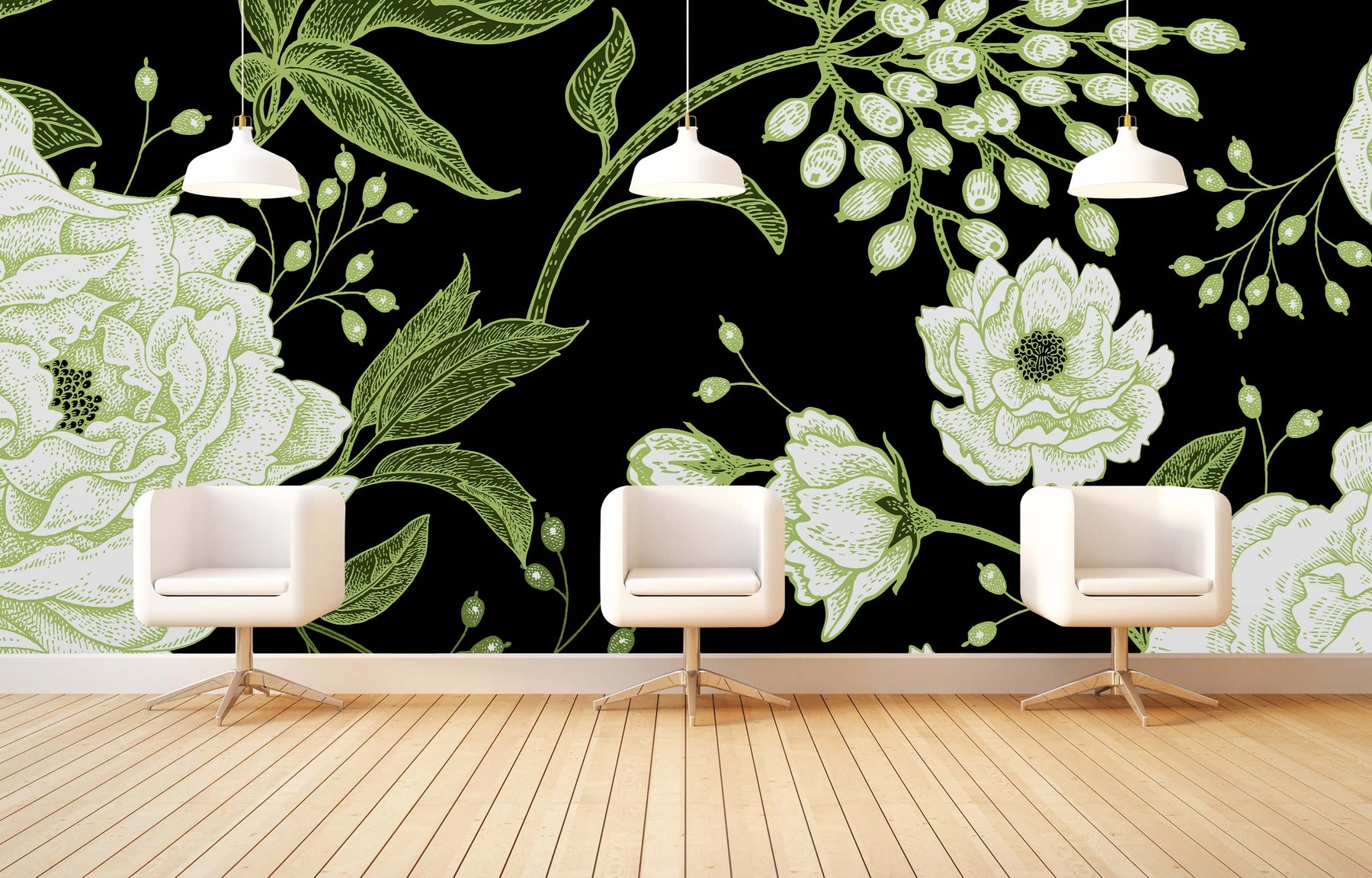 ROSES ARE GREEN WALL WRAP