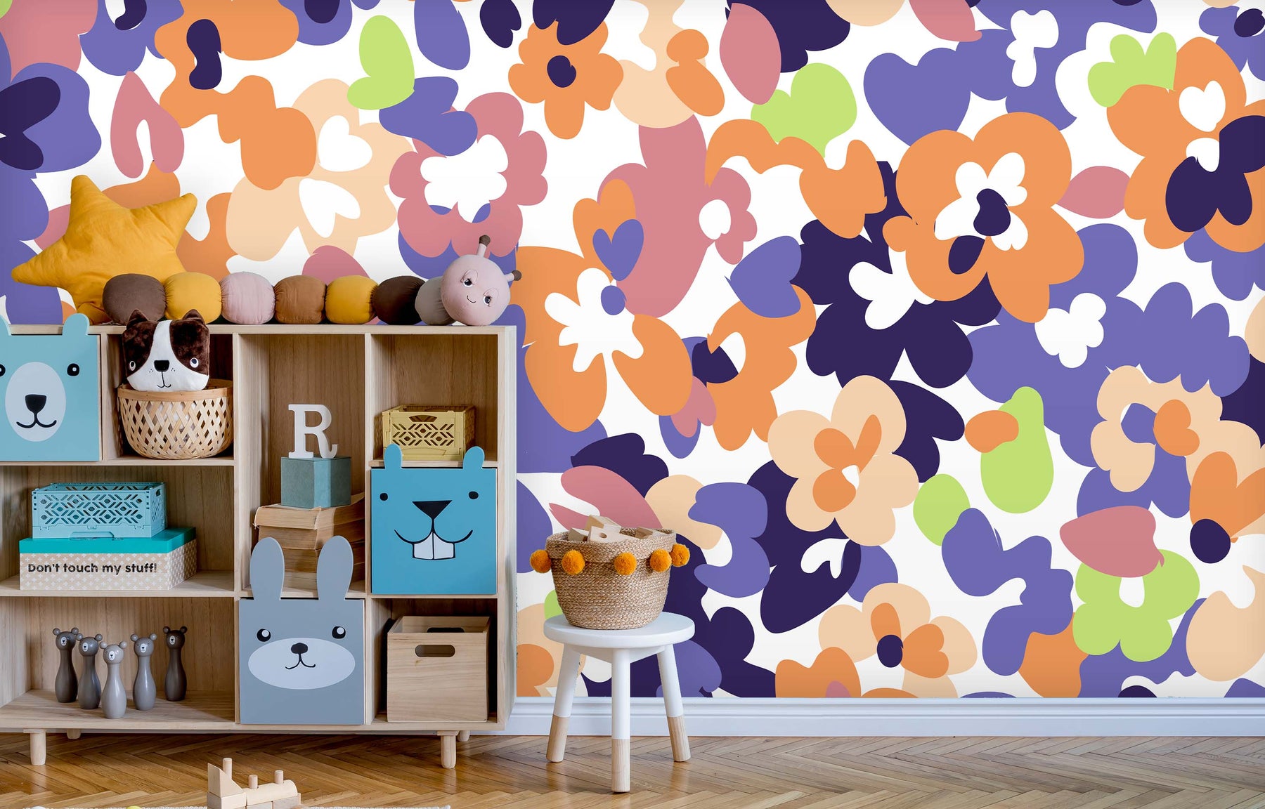 TANGERINE WALLFLOWER WALL WRAP
