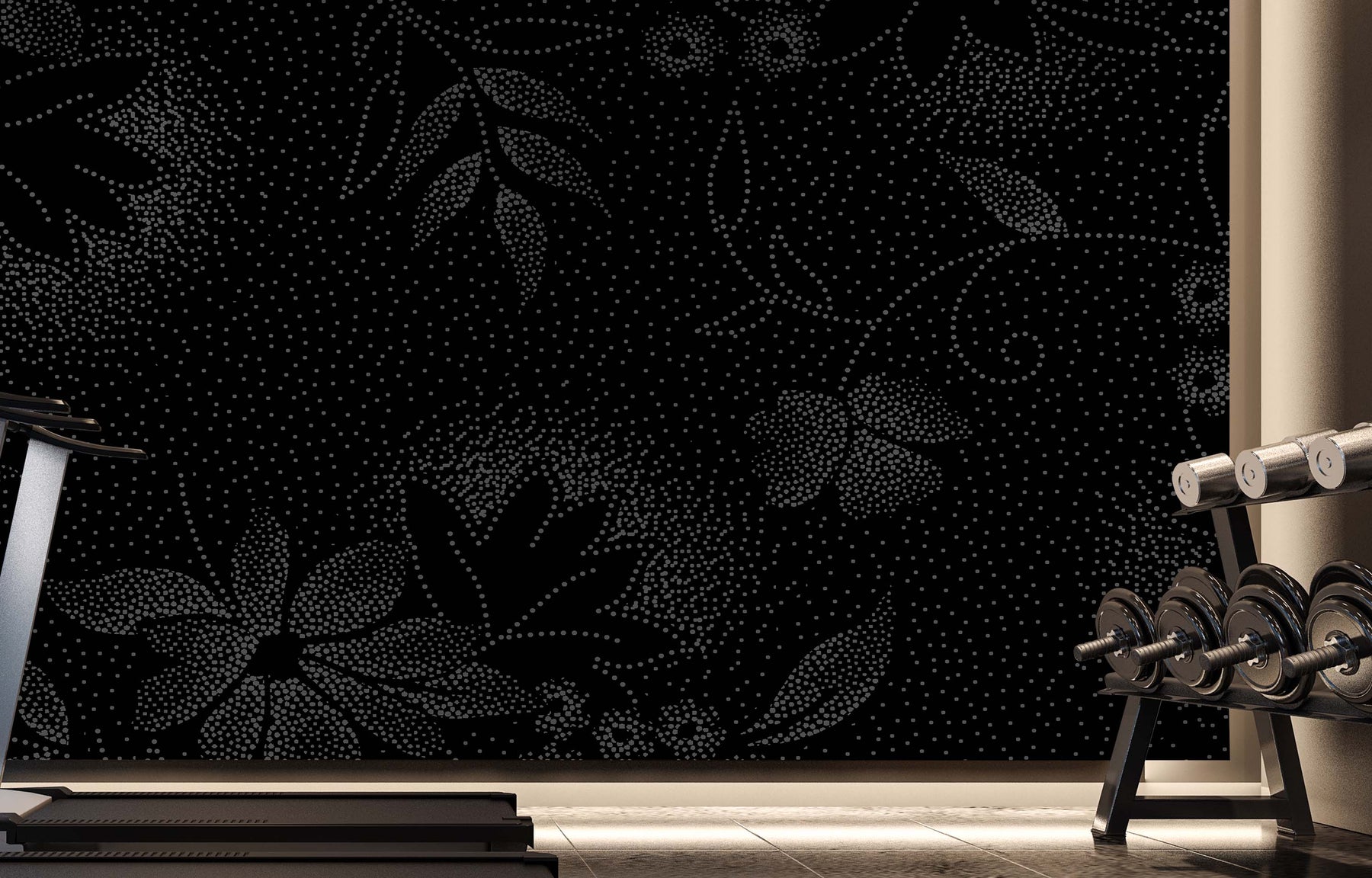 PIXEL PANSY SILVER WALL WRAP