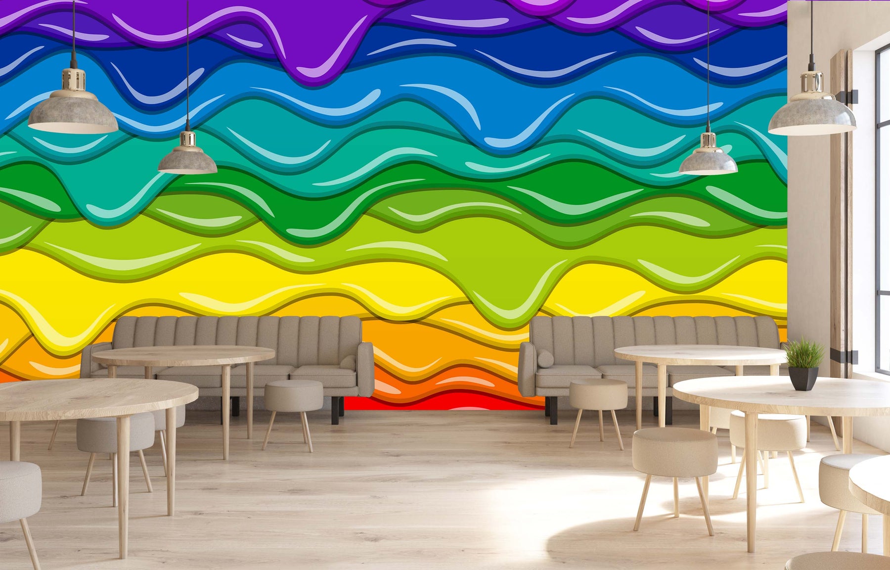 RAINBOW PANCAKES WALL WRAP