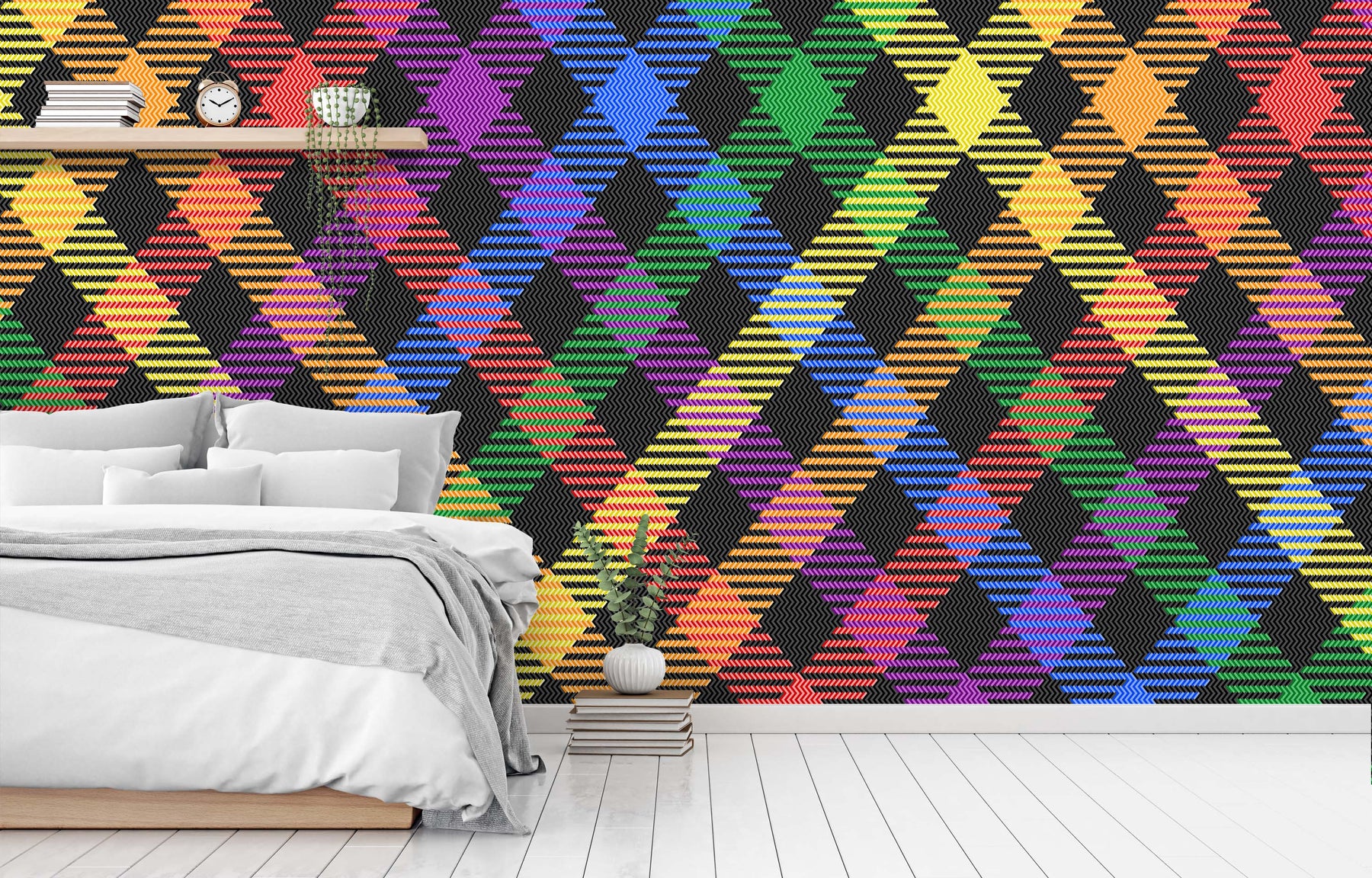 RAINBOW PLAID WALL WRAP